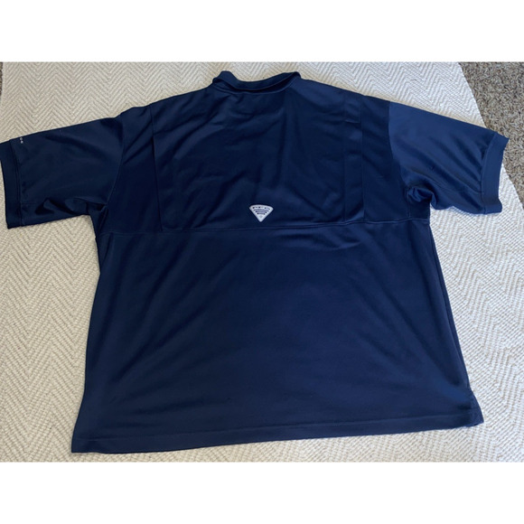 Columbia PFG Short Sleeve Polo Shirt Men's Size XXL Blue Performance Golf Sporty - Picture 4 of 4